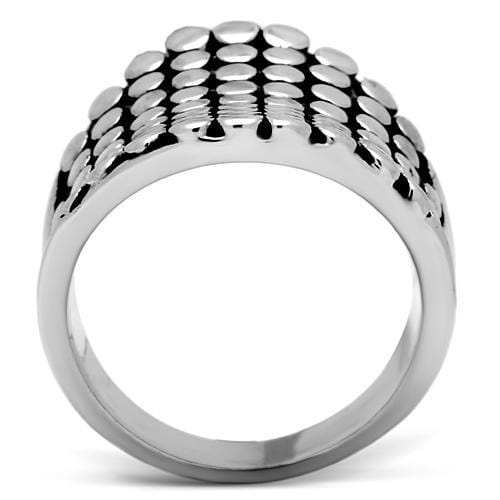 3W194 - Rhodium Brass Ring with No Stone - Alamode - Flyclothing LLC