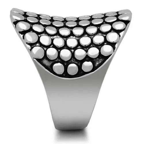 3W194 - Rhodium Brass Ring with No Stone - Alamode - Flyclothing LLC