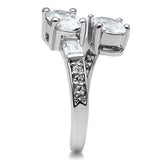 3W203 - Rhodium Brass Ring with AAA Grade CZ in Clear - Alamode - Flyclothing LLC