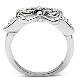 3W204 - Rhodium Brass Ring with AAA Grade CZ in Amethyst - Alamode - Flyclothing LLC
