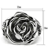 3W210 - Rhodium Brass Ring with AAA Grade CZ in Clear - Alamode - Flyclothing LLC