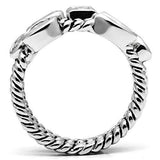 3W212 - Rhodium Brass Ring with AAA Grade CZ in Clear - Alamode - Flyclothing LLC