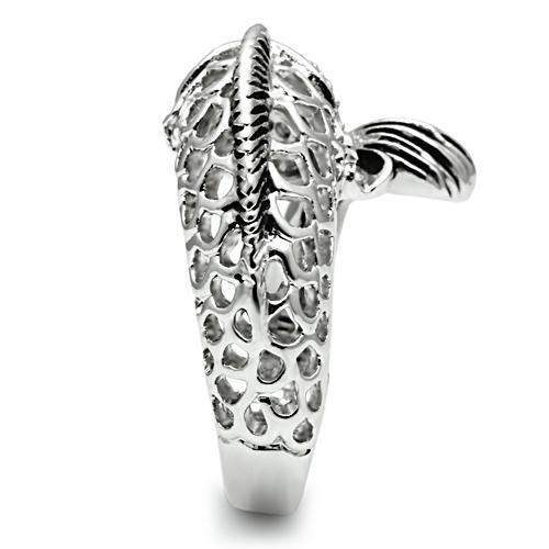 3W234 - Rhodium Brass Ring with AAA Grade CZ in Champagne - Alamode - Flyclothing LLC