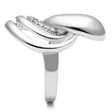 3W237 - Rhodium Brass Ring with AAA Grade CZ in Clear - Alamode - Flyclothing LLC