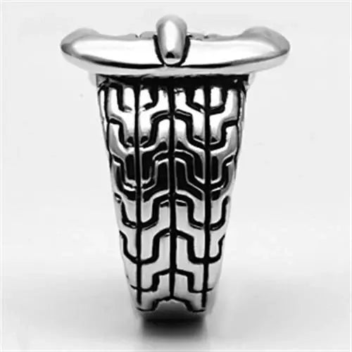3W238 - Rhodium Brass Ring with No Stone - Alamode - Flyclothing LLC