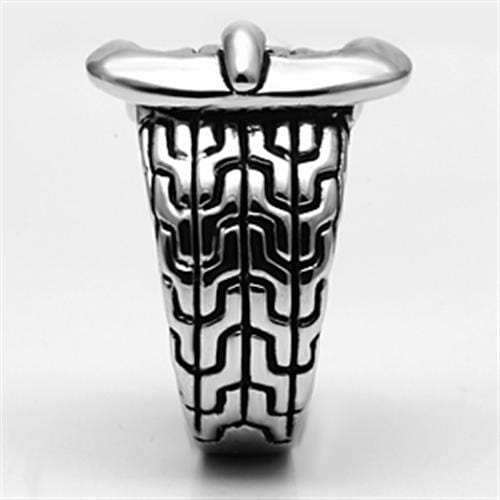 3W238 - Rhodium Brass Ring with No Stone - Alamode - Flyclothing LLC