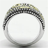 3W243 - Reverse Two-Tone Brass Ring with No Stone