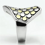 3W249 - Reverse Two-Tone Brass Ring with No Stone - Alamode
