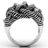 3W257 - Rhodium Brass Ring with No Stone - Alamode - Flyclothing LLC