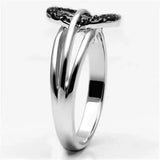 3W277 - Rhodium + Ruthenium Brass Ring with AAA Grade CZ in Black Diamond - Alamode - Flyclothing LLC
