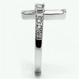 3W288 - Rhodium Brass Ring with AAA Grade CZ in Clear - Alamode - Flyclothing LLC