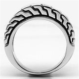 3W296 - Reverse Two-Tone Brass Ring with No Stone - Alamode