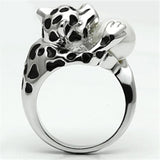 3W297 - Rhodium Brass Ring with Synthetic Pearl in White - Alamode