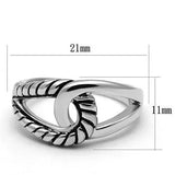 3W310 - Rhodium Brass Ring with Epoxy in Jet - Alamode - Flyclothing LLC
