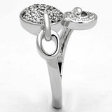 3W321 - Rhodium Brass Ring with AAA Grade CZ in Clear - Alamode - Flyclothing LLC