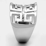 3W329 - Rhodium Brass Ring with No Stone - Alamode - Flyclothing LLC