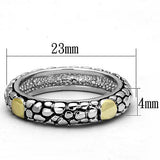 3W332 - Reverse Two-Tone Brass Ring with Epoxy in Jet - Alamode - Flyclothing LLC