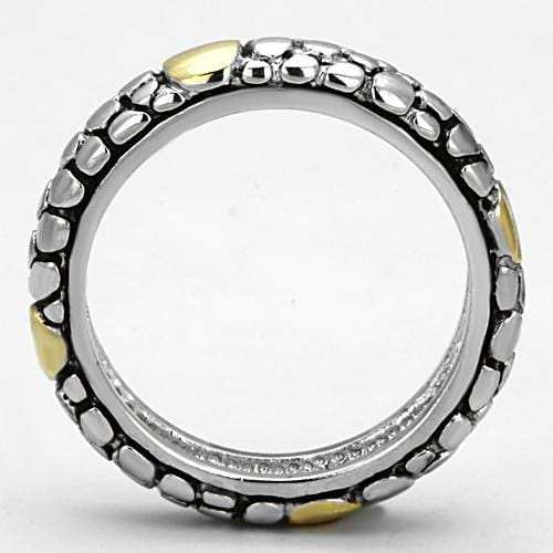 3W332 - Reverse Two-Tone Brass Ring with Epoxy in Jet - Alamode - Flyclothing LLC