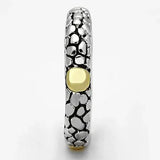 3W332 - Reverse Two-Tone Brass Ring with Epoxy in Jet - Alamode - Flyclothing LLC