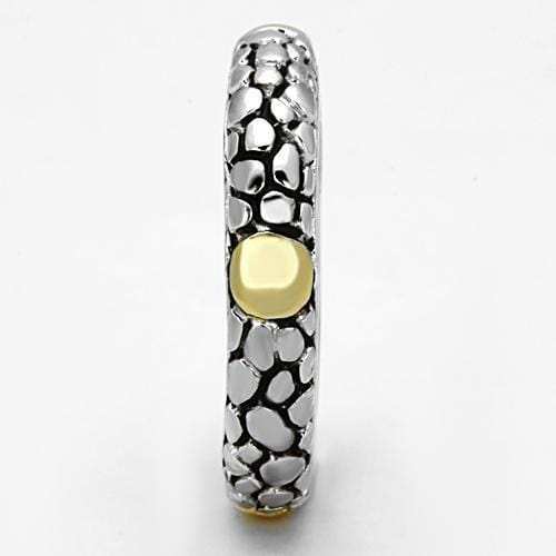 3W332 - Reverse Two-Tone Brass Ring with Epoxy in Jet - Alamode - Flyclothing LLC