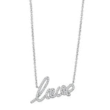 3W453 - Rhodium Brass Necklace with AAA Grade CZ in Clear - Alamode - Flyclothing LLC