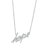 3W456 - Rhodium Brass Necklace with AAA Grade CZ in Clear - Alamode - Flyclothing LLC