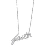 3W458 - Rhodium Brass Necklace with AAA Grade CZ in Clear - Alamode - Flyclothing LLC