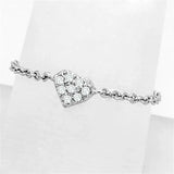 3W518 - Rhodium Brass Ring with AAA Grade CZ in Clear - Alamode - Flyclothing LLC