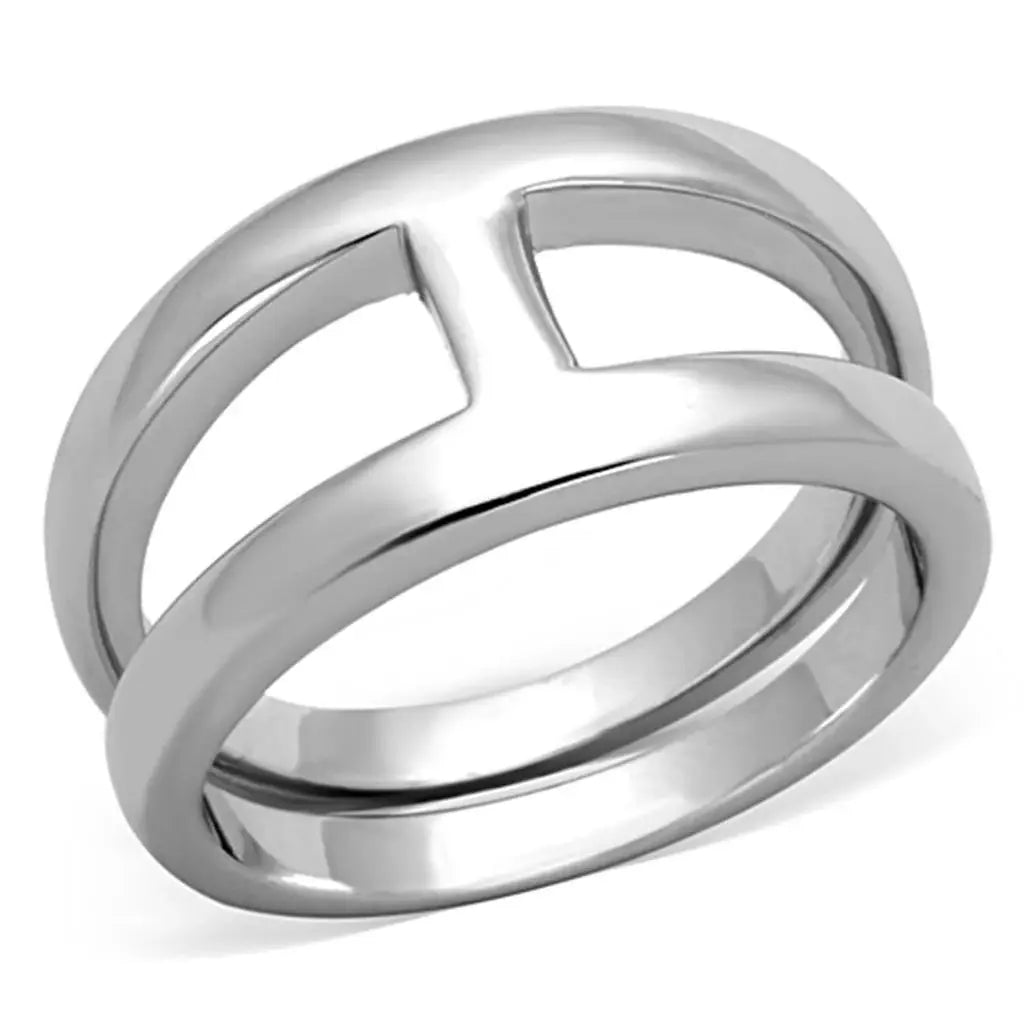 3W603 - Rhodium Brass Ring with No Stone - Alamode - Flyclothing LLC