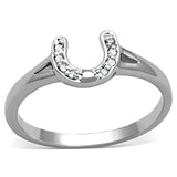 3W762 - Rhodium Brass Ring with AAA Grade CZ in Clear - Alamode - Flyclothing LLC