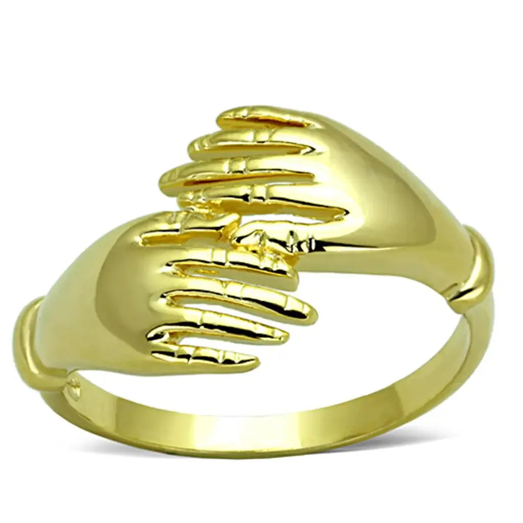 3W834 - Gold Brass Ring with No Stone - Alamode - Flyclothing LLC