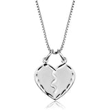 3W842 - Rhodium Brass Chain Pendant with No Stone - Alamode - Flyclothing LLC