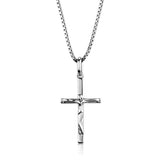 3W847 - Rhodium Brass Chain Pendant with No Stone - Alamode