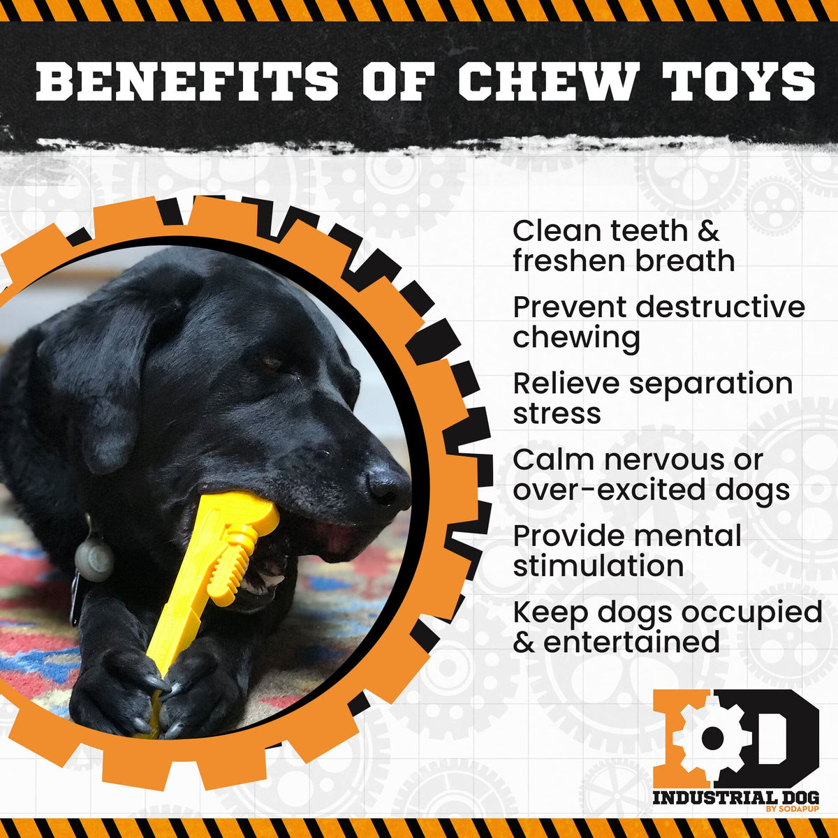Pipe Wrench Nylon Dog Toy for Aggressive Chewers | USA Made | SodaPup - SodaPup/True Dogs, LLC - Flyclothing LLC