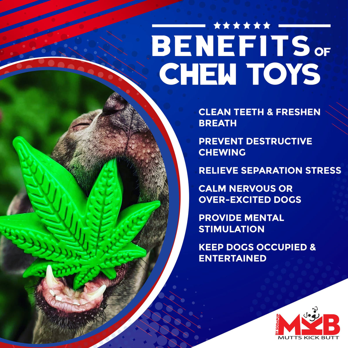 Colorado Maple Leaf Nylon Dog Chew Toy for Aggressive Chewers | USA Made - SodaPup/True Dogs, LLC - Flyclothing LLC