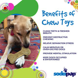 Bone eChew Ultra Durable Nylon Dog Chew Toy for Aggressive Chewers | USA Made - SodaPup/True Dogs, LLC - Flyclothing LLC