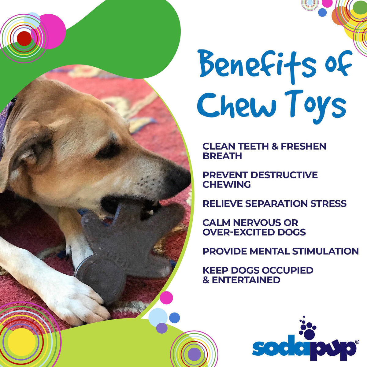 Gingerbread Man Nylon Dog Chew Toy for Aggressive Chewers | USA Made - SodaPup/True Dogs, LLC - Flyclothing LLC