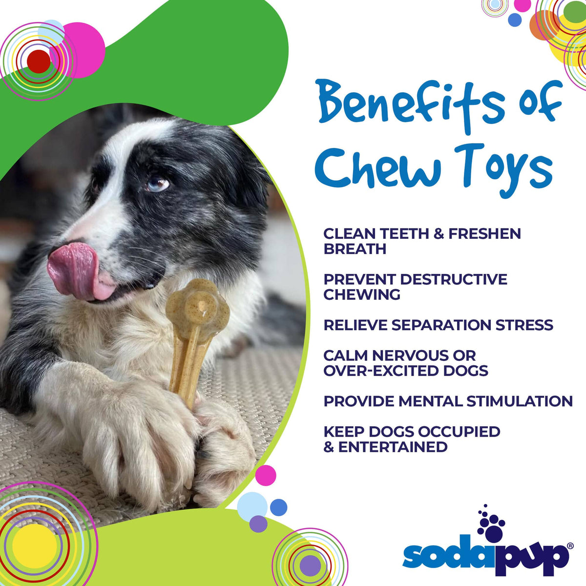Knuckle Bone Nylon Dog Chew Toy for Aggressive Chewers | Made in USA - SodaPup/True Dogs, LLC - Flyclothing LLC