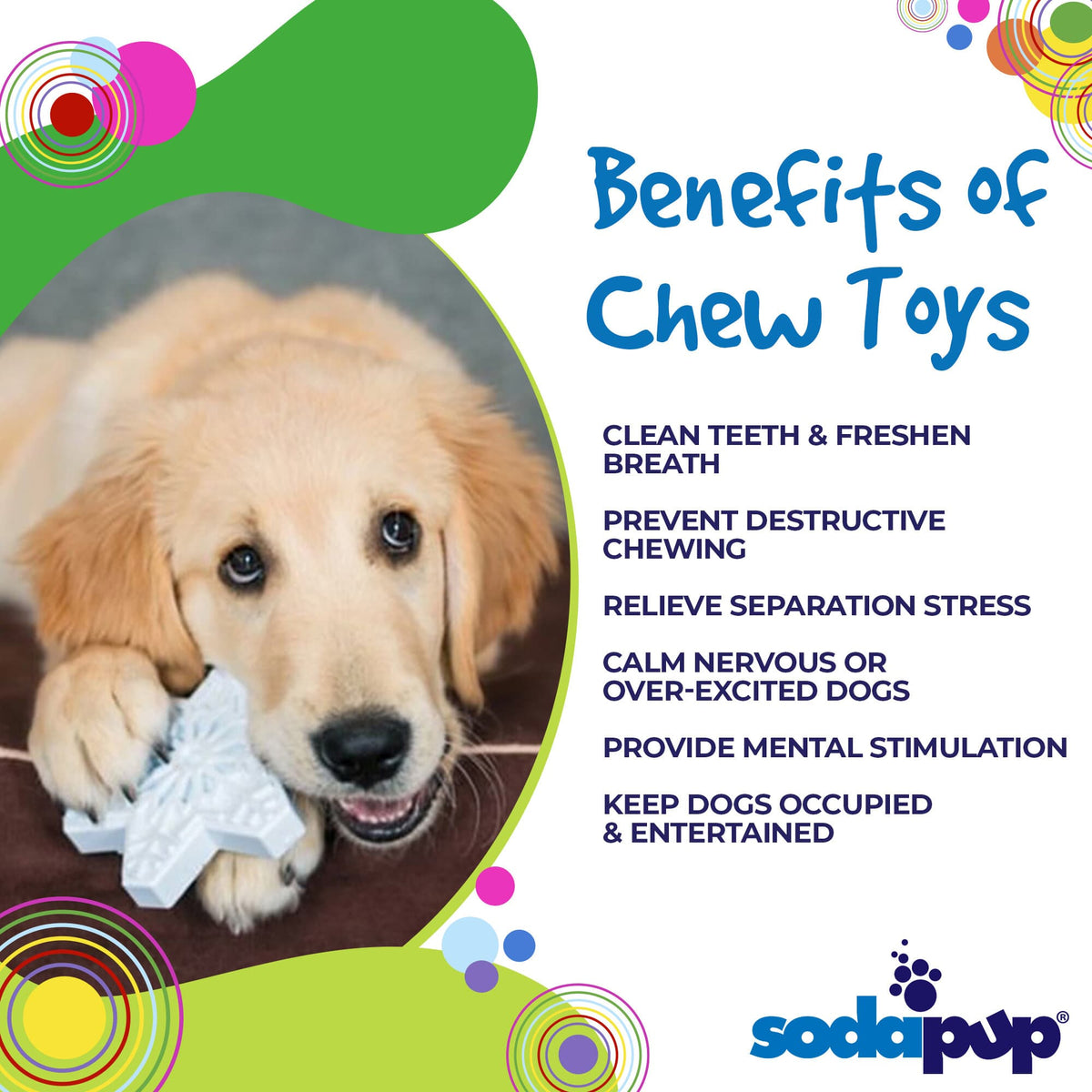 Snowflake Nylon Dog Chew Toy for Aggressive Chewers | USA Made & FDA Compliant - SodaPup/True Dogs, LLC - Flyclothing LLC