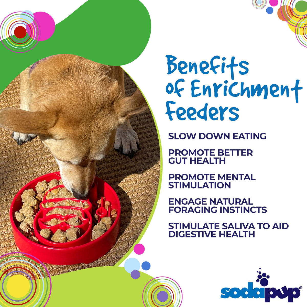 Santa Christmas eBowl Deep Slow Feeder Dog Bowl for Enrichment | USA Made - SodaPup/True Dogs, LLC - Flyclothing LLC