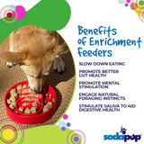 Santa Christmas eBowl Deep Slow Feeder Dog Bowl for Enrichment | USA Made - SodaPup/True Dogs, LLC - Flyclothing LLC