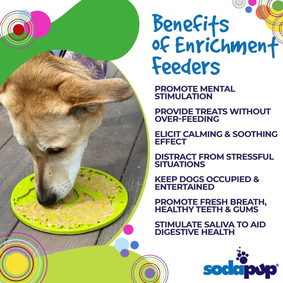 Tree of Life eMat - Enrichment Lick Mat For Dogs and Cats - With Suction Cups | Tree Design | USA Made - SodaPup/True Dogs, LLC - Flyclothing LLC