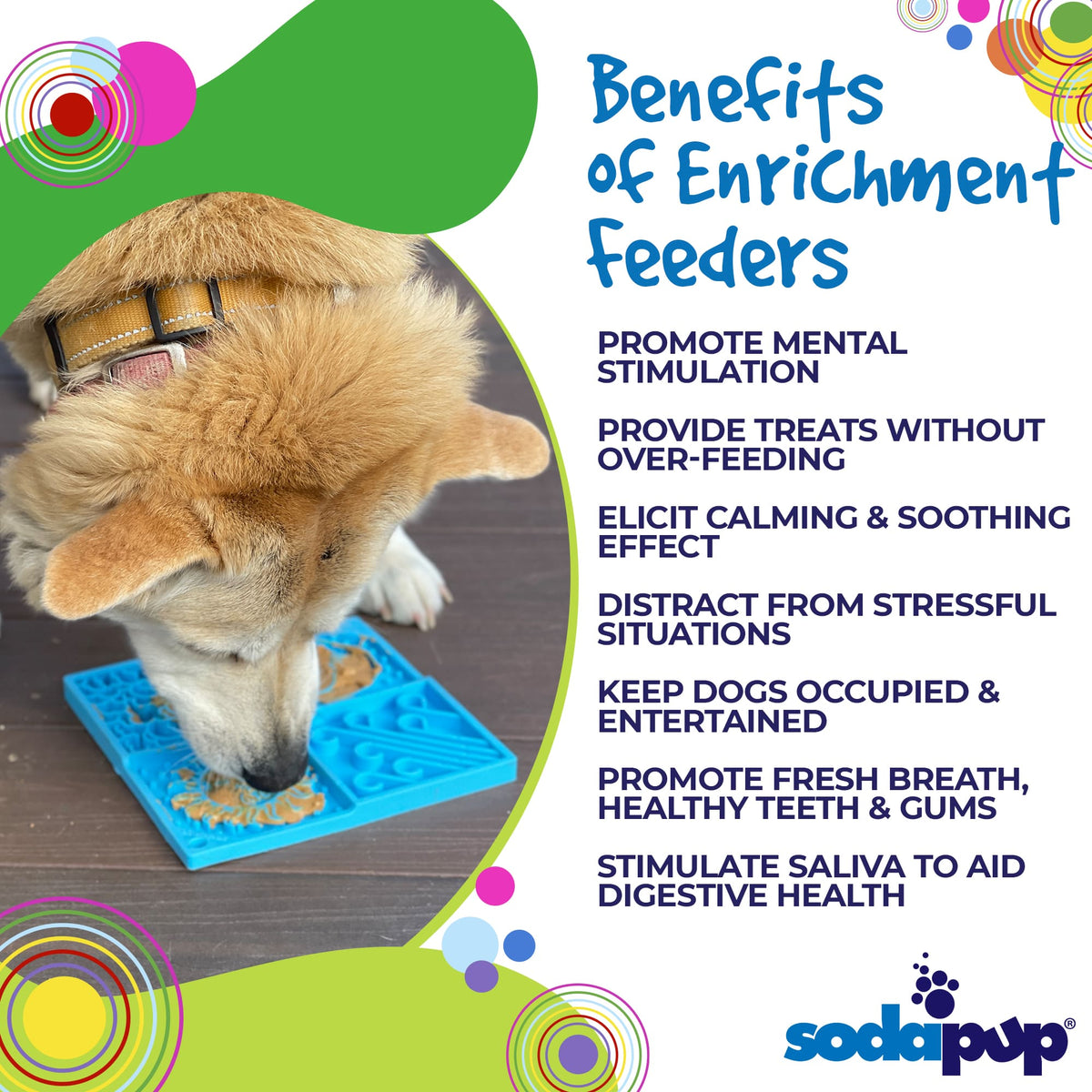 Sky eMat - Enrichment Lick Mat for Dogs and Cats | Celestial Design | SodaPup - SodaPup/True Dogs, LLC - Flyclothing LLC