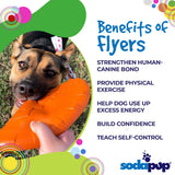 Bottle Top Flyer Rubber Frisbee for Dogs | Orange | Vet Approved | USA Made - SodaPup/True Dogs, LLC - Flyclothing LLC