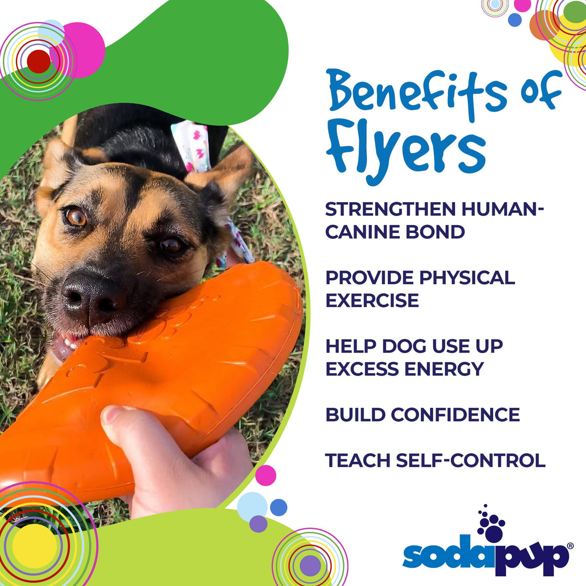 Bottle Top Flyer Rubber Frisbee for Dogs | Orange | Vet Approved | USA Made - SodaPup/True Dogs, LLC - Flyclothing LLC