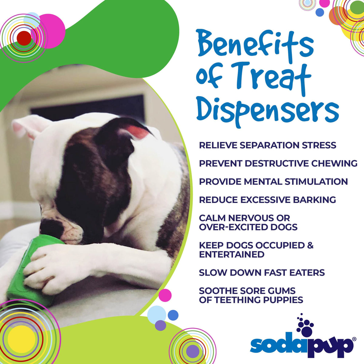Can Toy Rubber Dog Chew Toy for Average Chewers | Treat Dispenser | USA Made - SodaPup/True Dogs, LLC - Flyclothing LLC