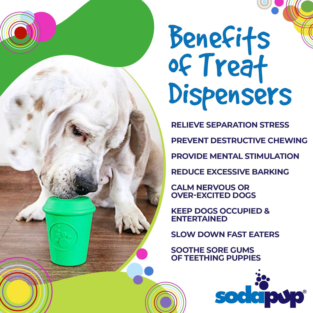 Coffee Cup Rubber Dog Chew Toy for Power Chewers | Treat Dispenser | USA Made - SodaPup/True Dogs, LLC - Flyclothing LLC