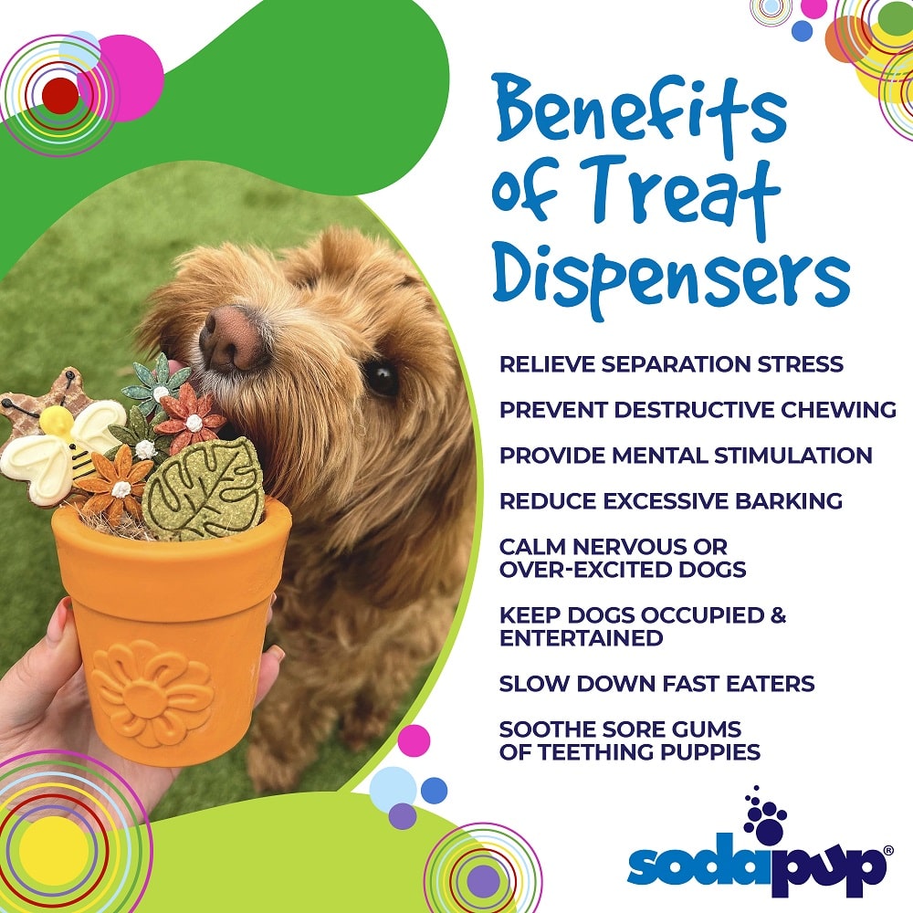 Large Flower Pot eCup Dog Treat Dispenser | Durable USA-Made Enrichment Toy | SodaPup - SodaPup/True Dogs, LLC - Flyclothing LLC