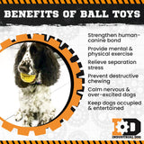 Industrial Dog Ball Rubber Chew Toy for Heavy Chewers | Yellow | USA Made | SodaPup - SodaPup/True Dogs, LLC - Flyclothing LLC