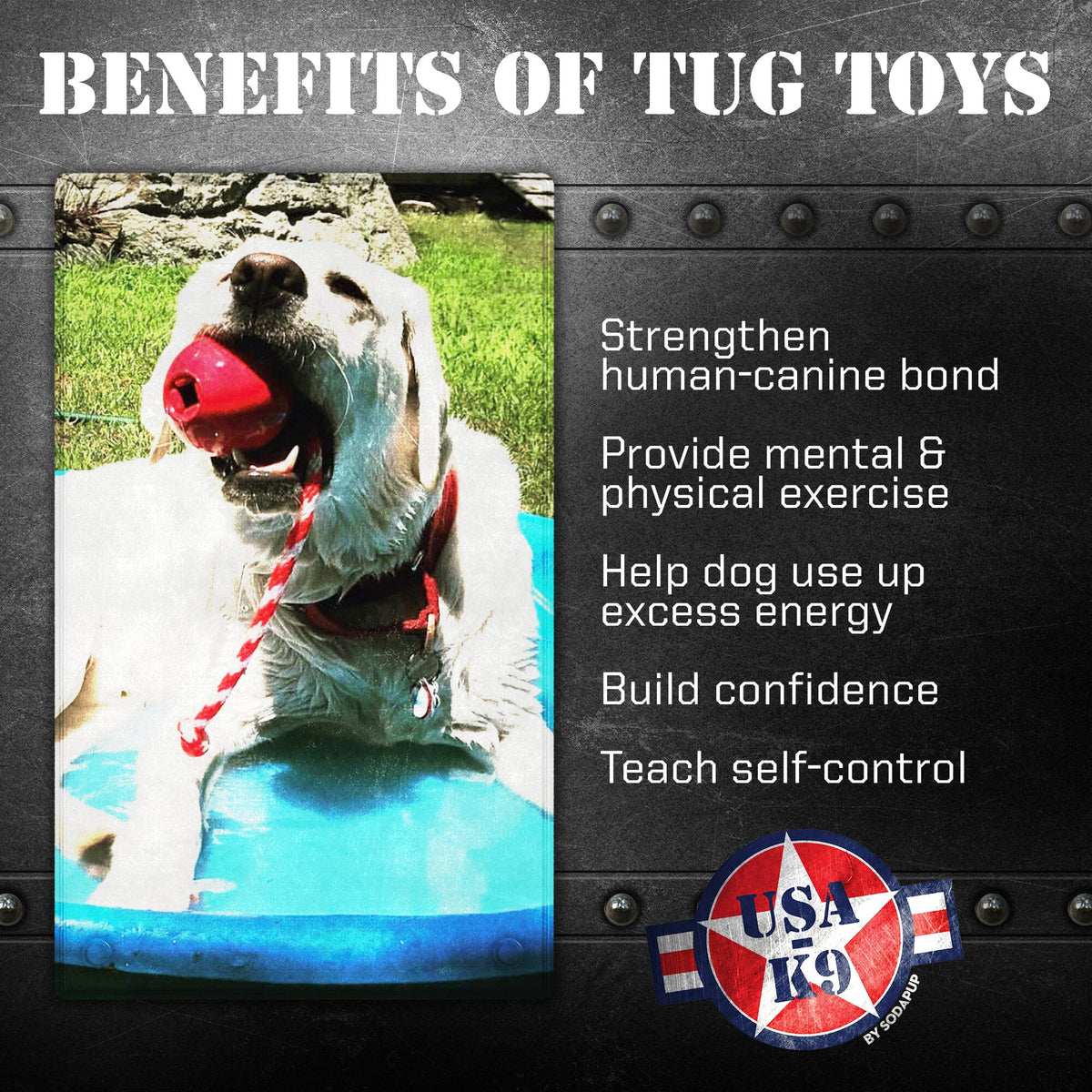 USA-K9 Cherry Bomb Rubber Dog Chew Toy | K9 Handler Reward Toy | USA Made - SodaPup/True Dogs, LLC - Flyclothing LLC